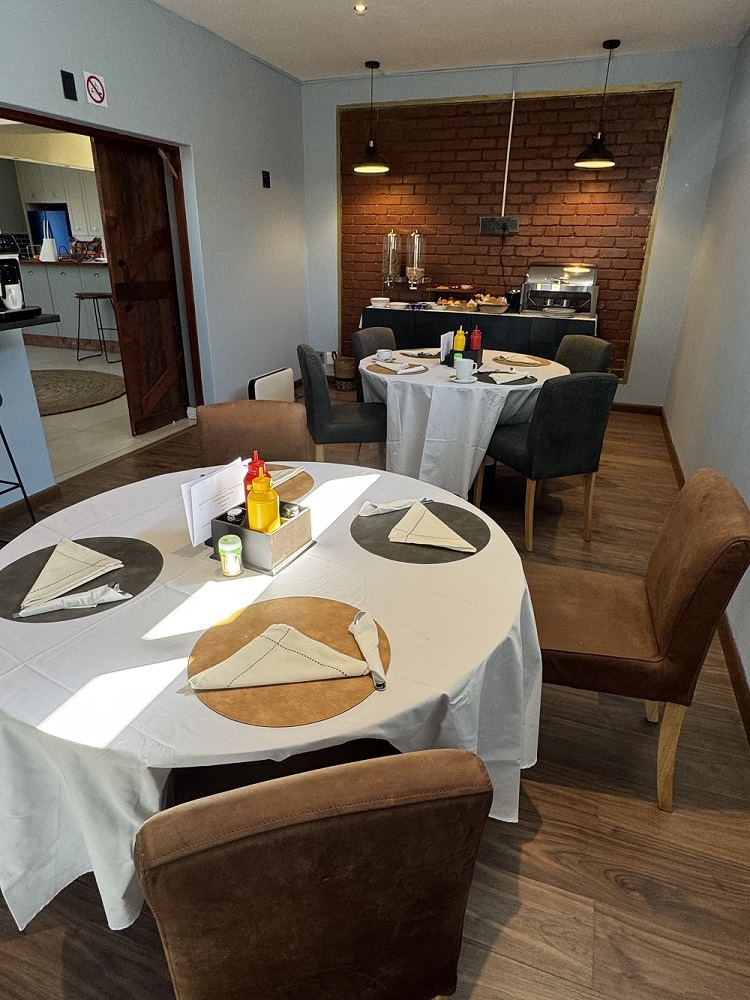 Dining room and breakfast area at Soweto Boutique Hotel