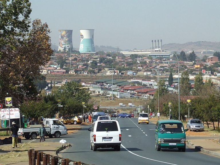 View over Soweto with the Orlando Towers